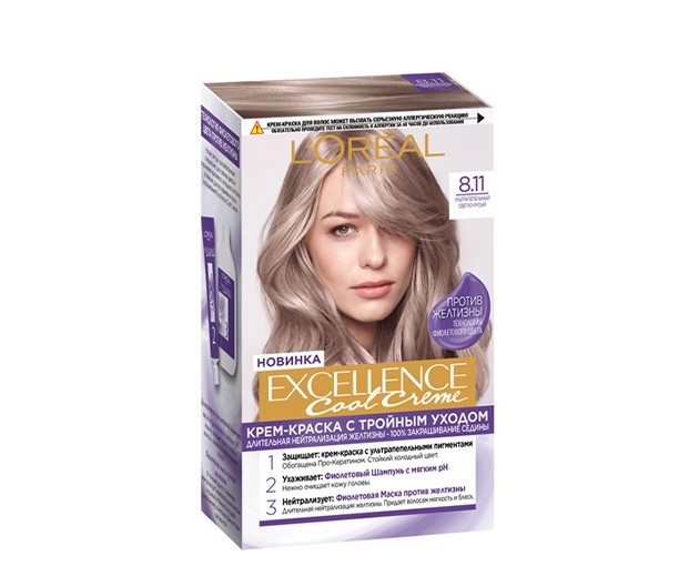 Loreal Paris Excellence თმის საღებავი N8.11 